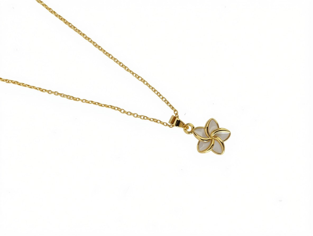 Collier Fleur doré