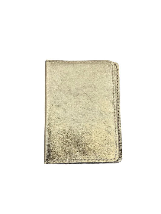 Porte passeport cuir doré