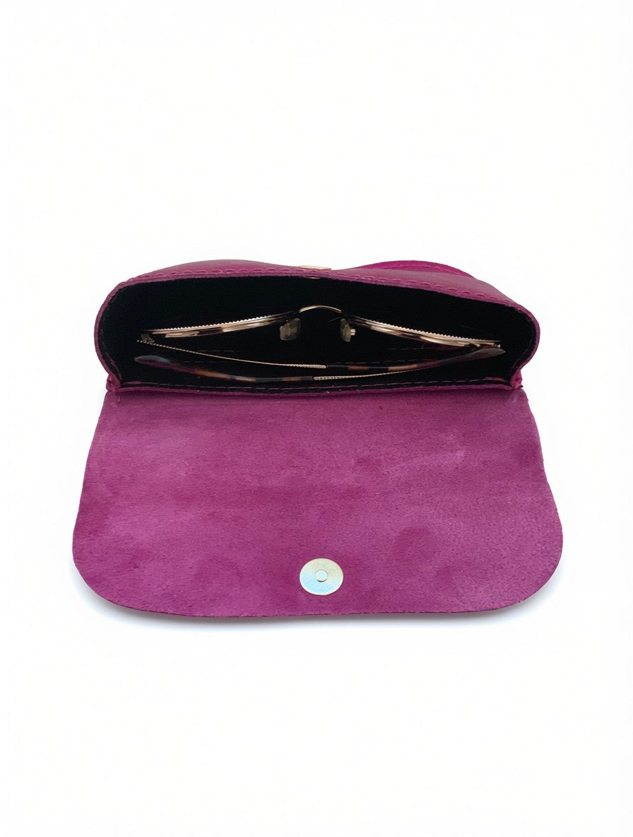 Etui à lunettes rabat Fuchsia