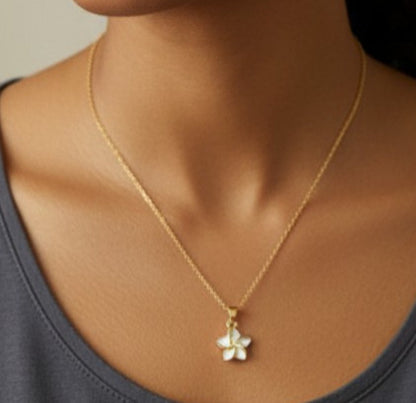 Collier Fleur doré
