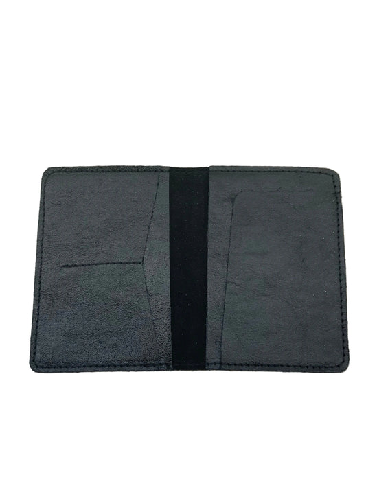 Porte passeport cuir noir