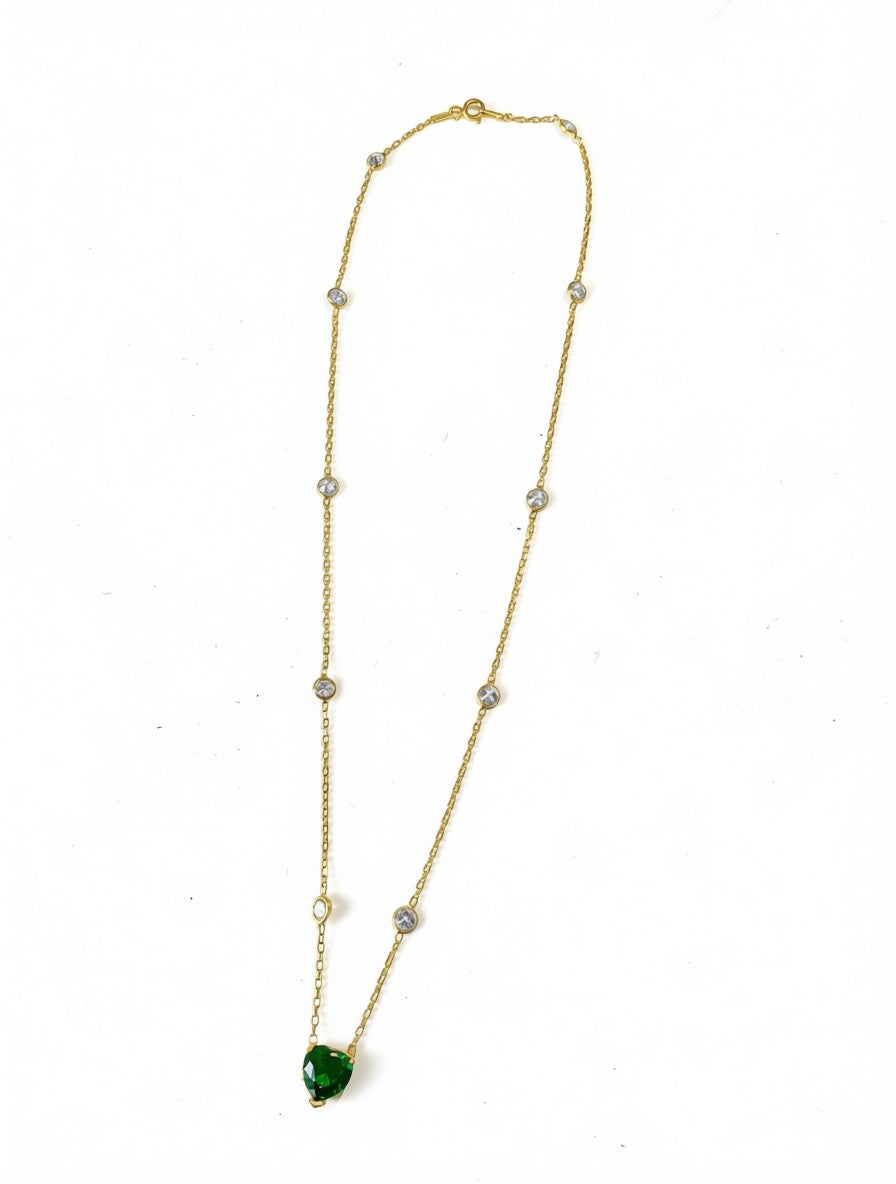 Collier Cœur Emeraude