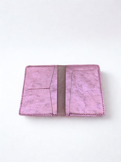 Porte passeport cuir rose